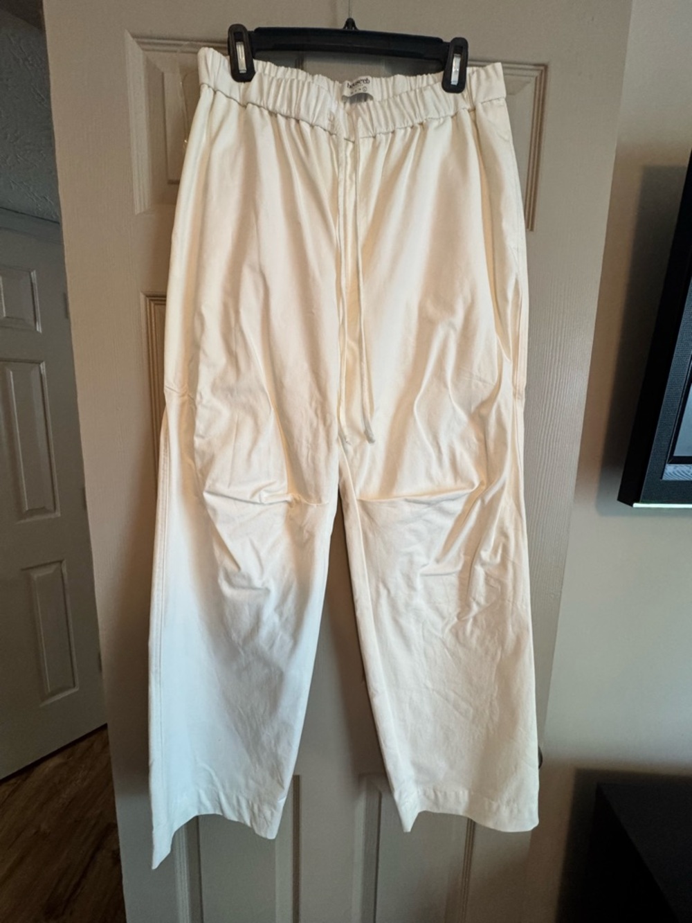 House of CB Cream Wide-Leg Drawstring Pants